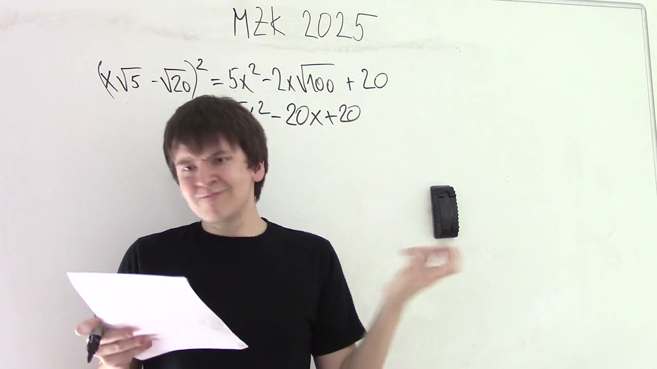 St&aacute;tn&iacute; maturita z matematiky 2025 #7 - CERMAT test