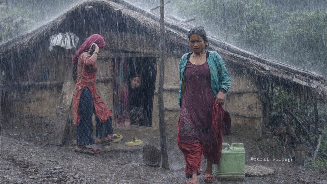 Nepali Mountain village life into the Rainy Season | Daily Activities of Rural village life in Nepal
