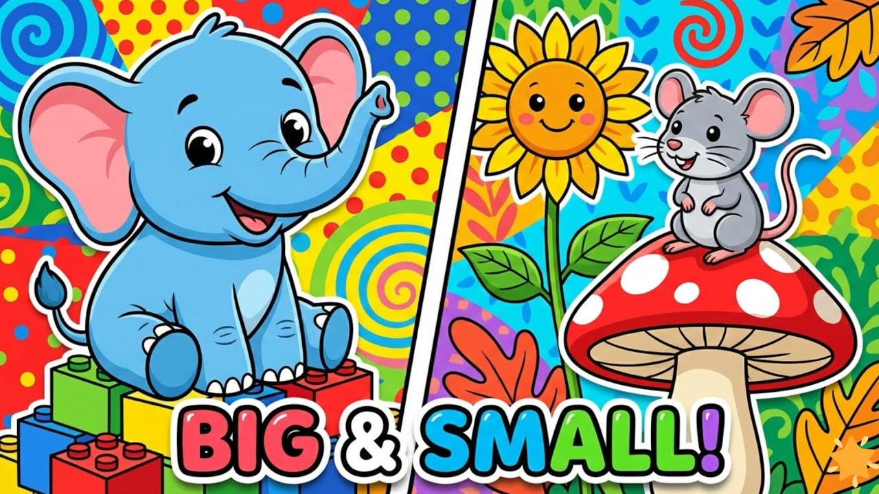 🐘 Big and Small Song 🐭 | Opposites Song for Kids | Picorhymes