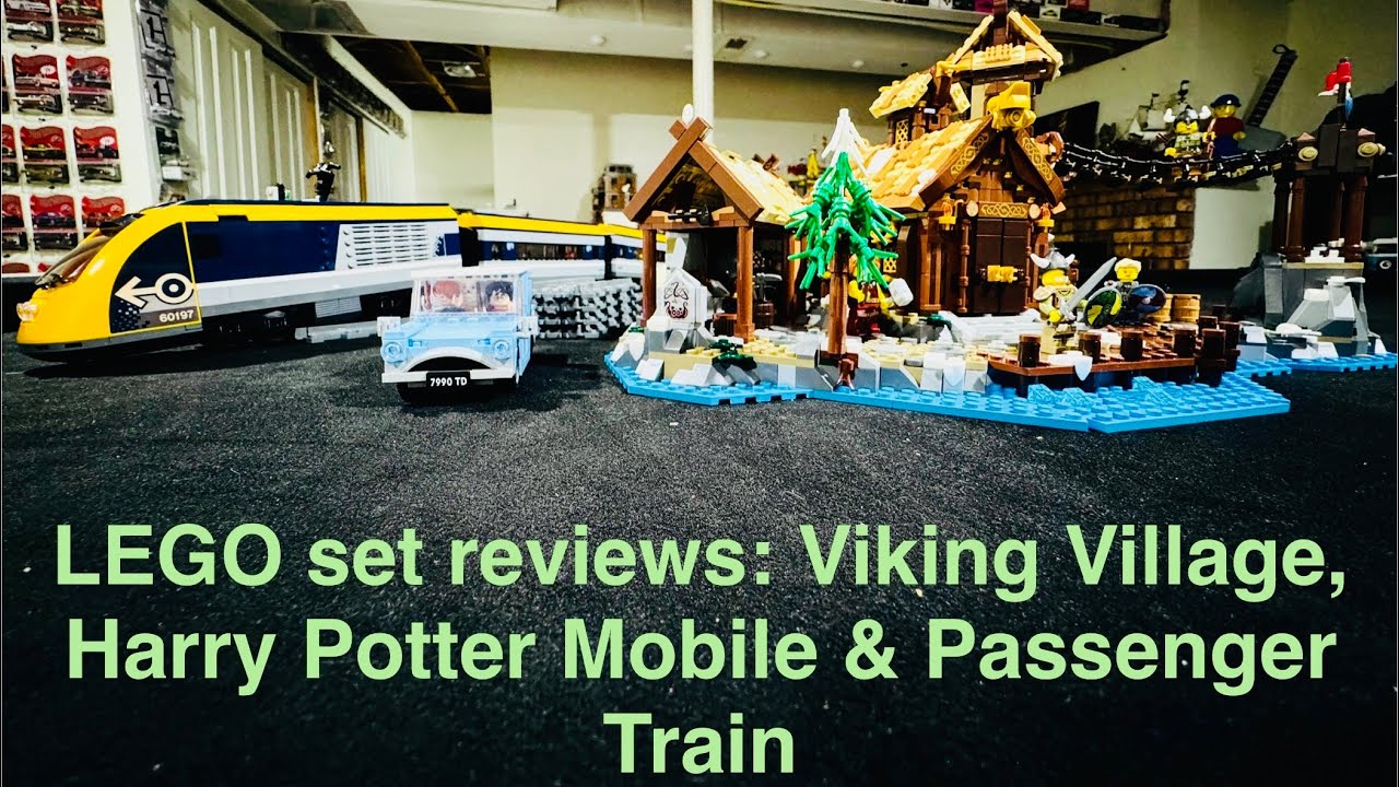 Lego Sets Review - Viking Village, Harry Potter Mobile (Ford Anglia) & Passenger Train