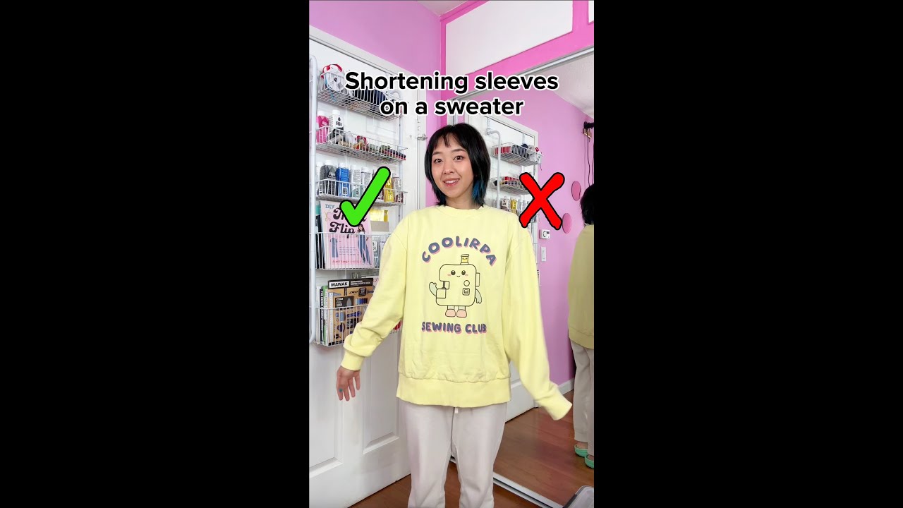 How to shorten sleeves on a sweater or hoodie | Sewing tutorial