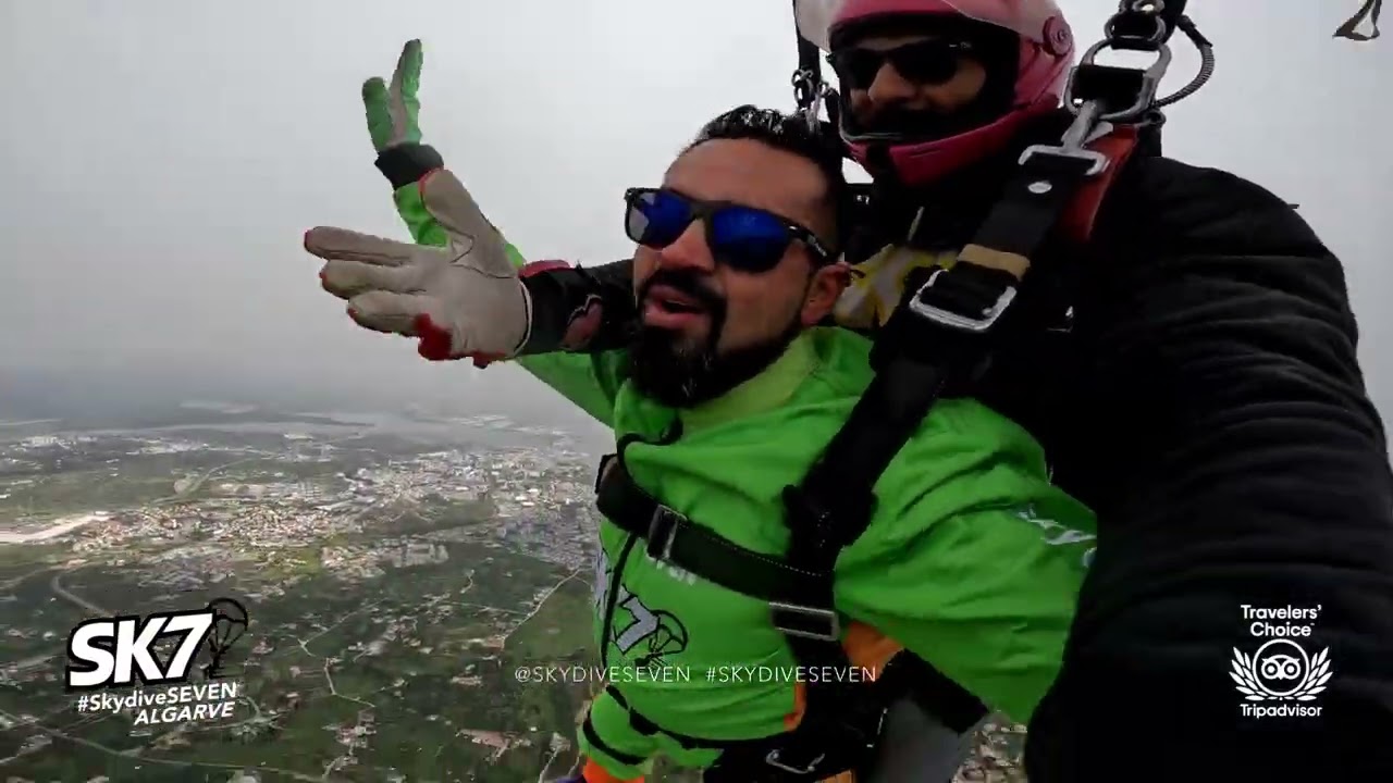Tandem Skydive Salto de Paraquedas Algarve Cesar