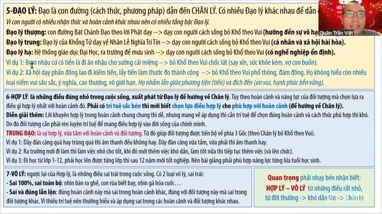 Tứ Diệu Đế và Nguyên lý Khổ vui 05 06 07