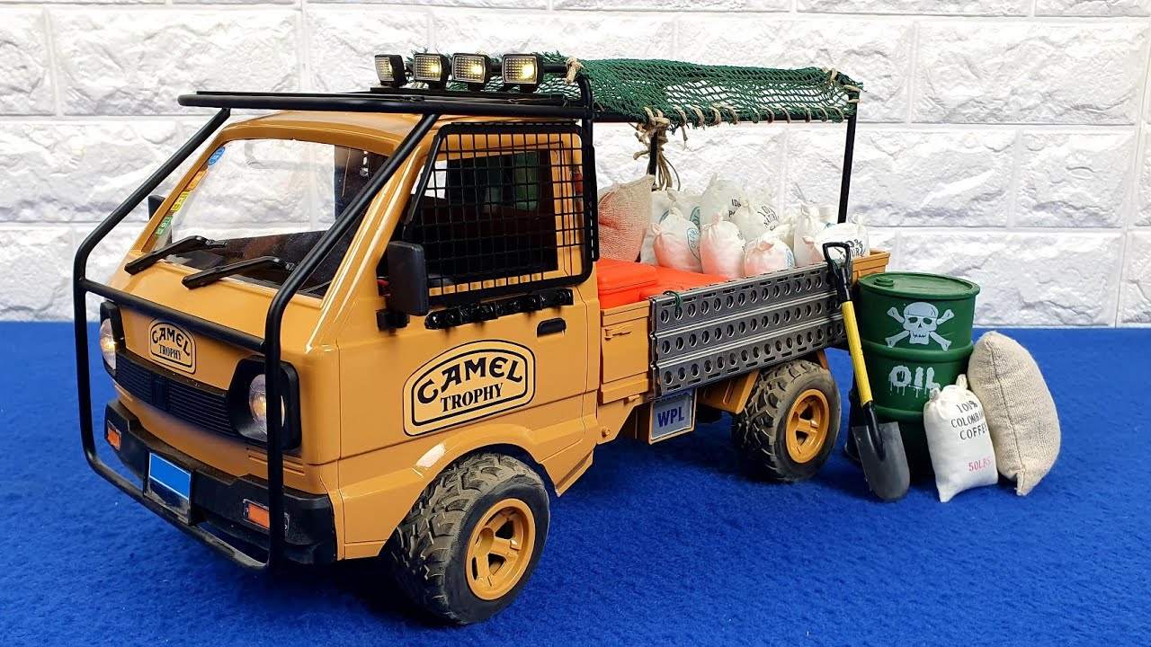 Upgrade Wpl D12 Truck Off Road Camel Trophy Color Off Road Rc Mod Project Car Carry 1/10 Modified