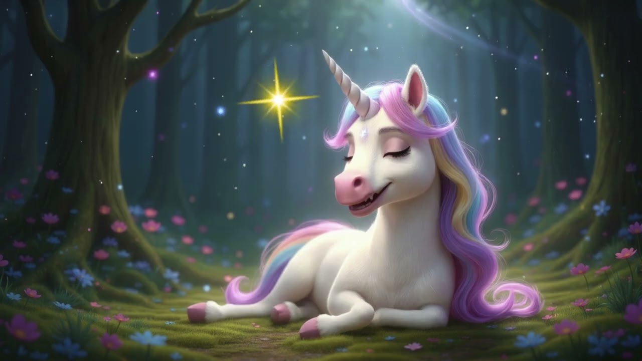 Einhorn Mila🦄und der Traumfunke🌙 Ruhige Gute-Nacht-Geschichte für Kinder