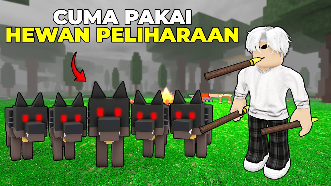 Aku Bertahan 99 Hari Cuma Pakai HEWAN PELIHARAAN! 🐺🐺