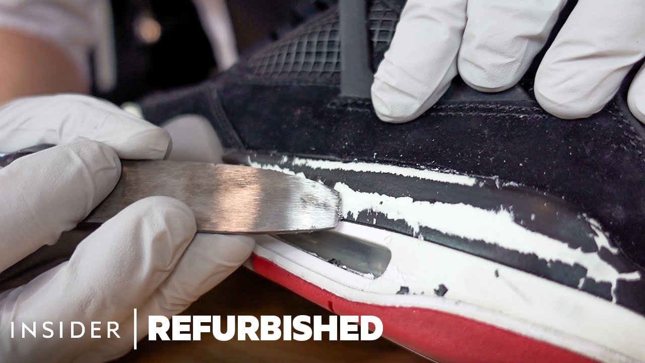 How $200 Air Jordan Bred 4s Are Professionally Repainted | Refurbished