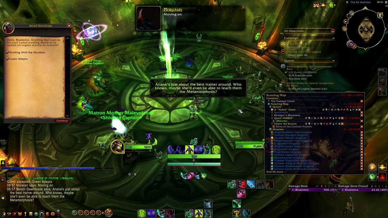 WoW War Within - Legion Remix Patch 11.2.5 Задание: Зелёные адепты