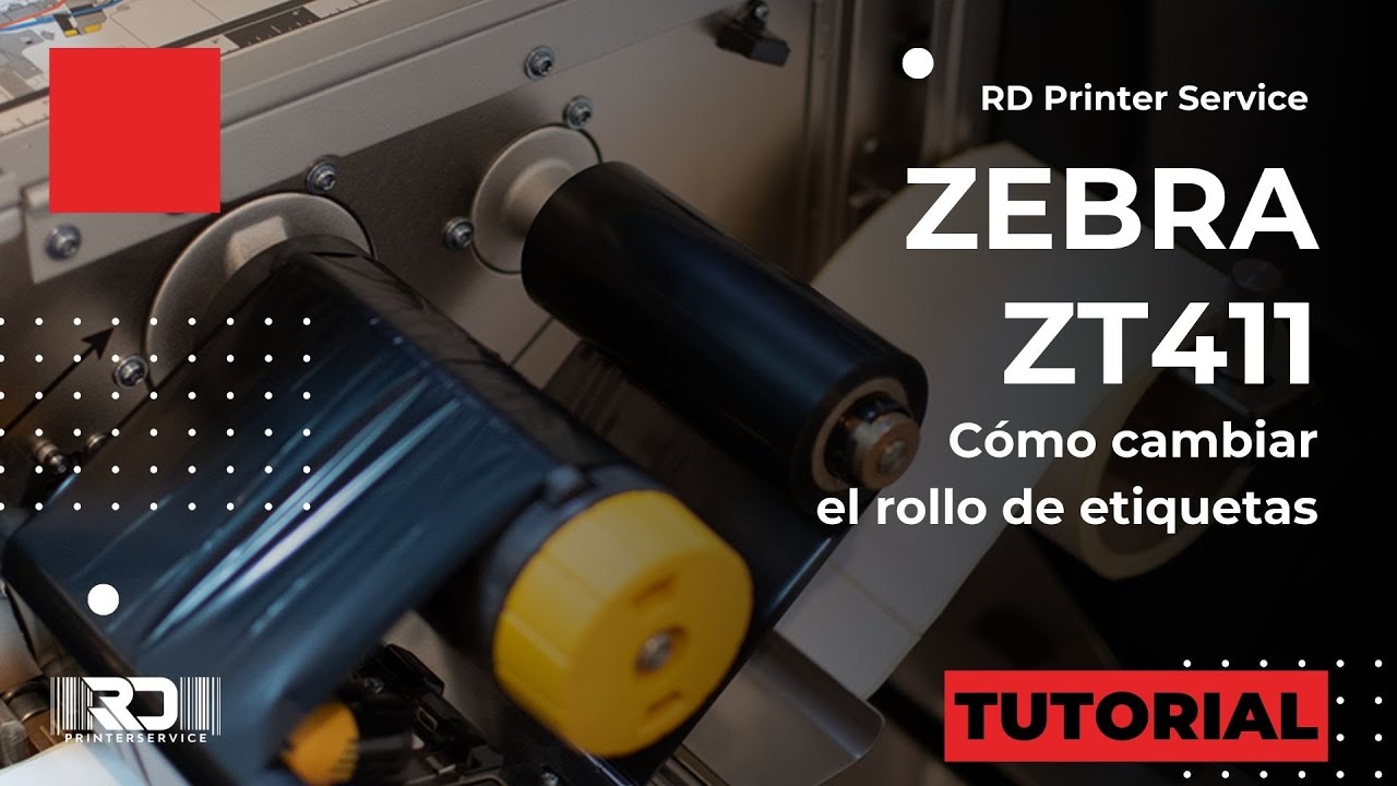 Como cambiar el rollo de etiquetas en impresora Zebra ZT411 | RD Printer Service