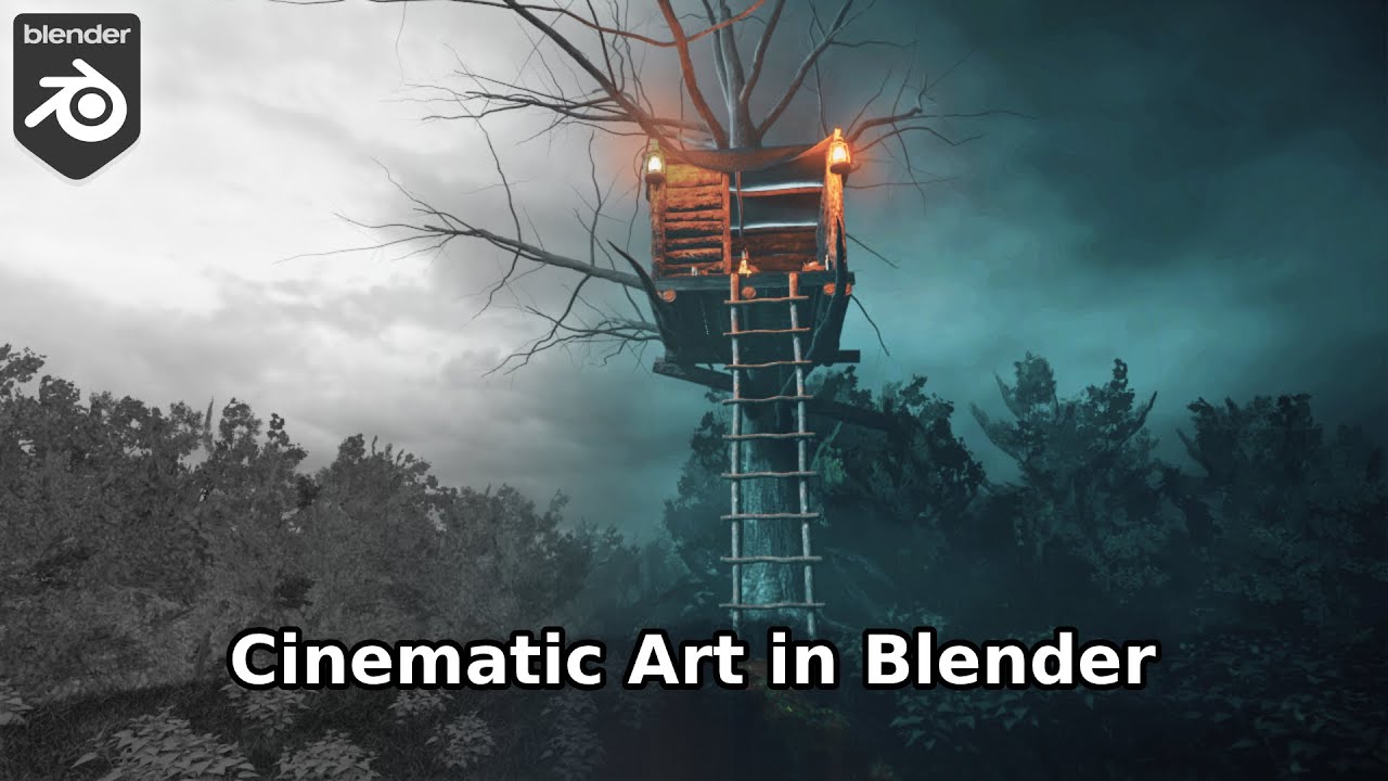 Create a Night Treehouse Scene in Blender Eevee– Step-by-Step Tutorial