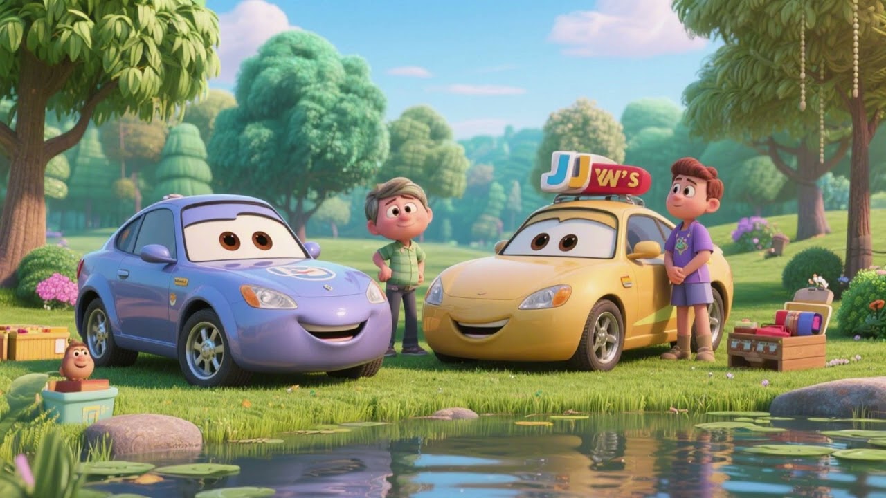 JJ&rsquo;s gro&szlig;er Autotausch am Teich | Fun Kids Song & Nursery Rhymes