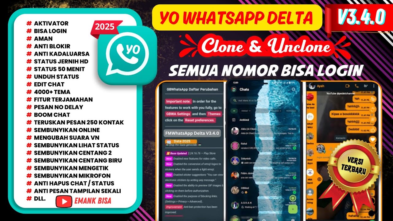 yowhatsapp delta v3.4.0 update terbaru 2026 | wa yo | whatsapp mod versi terbaru 2026 | wa mod 2026