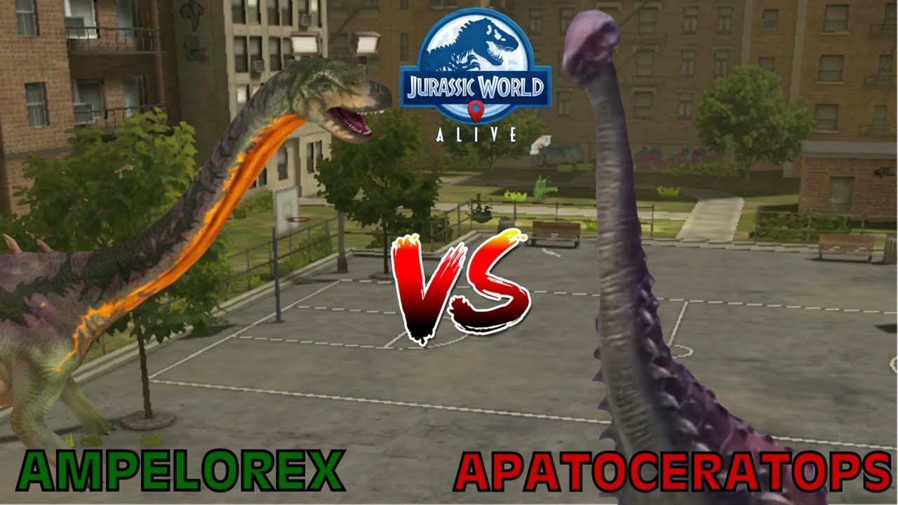 Ampelorex vs Apatoceratops - Jurassic World Alive