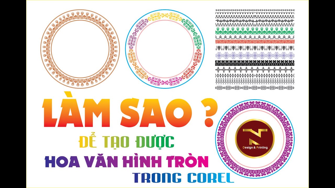 Làm sao để tạo được hoa văn hình tròn trong Corel Draw | Hướng dẫn T.KẾ hoa văn hình tròn CorelDraw