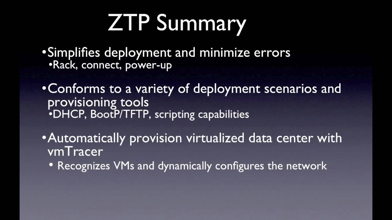 Zero Touch Provisioning