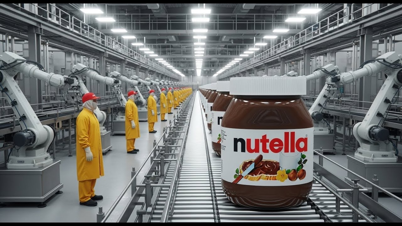 FULL PROCESS of How NUTELLA is Made with Hazelnuts – Incredible Process🥰