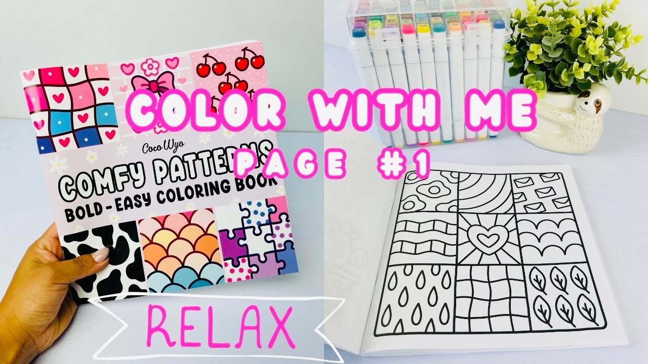 10 Minute Relaxation ✨| Coloring ASMR & Calming Music Coco Wyo Comfy Patterns