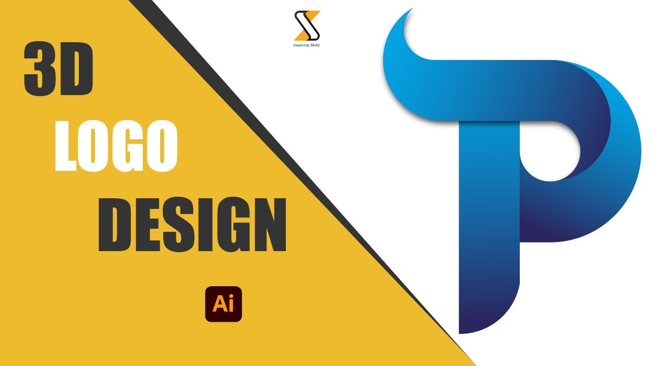 3D Letter P Logo Design in Illustrator | Step-by-Step Tutorial