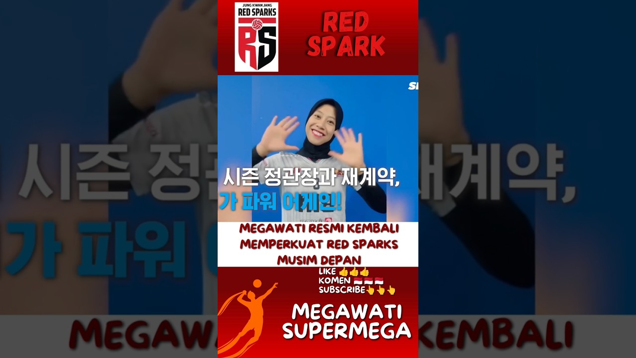 MEGA RESMI KEMBALI MEMPERKUAT RED SPARKS #mega #megawati #megatron #redspark #volleyball #korea