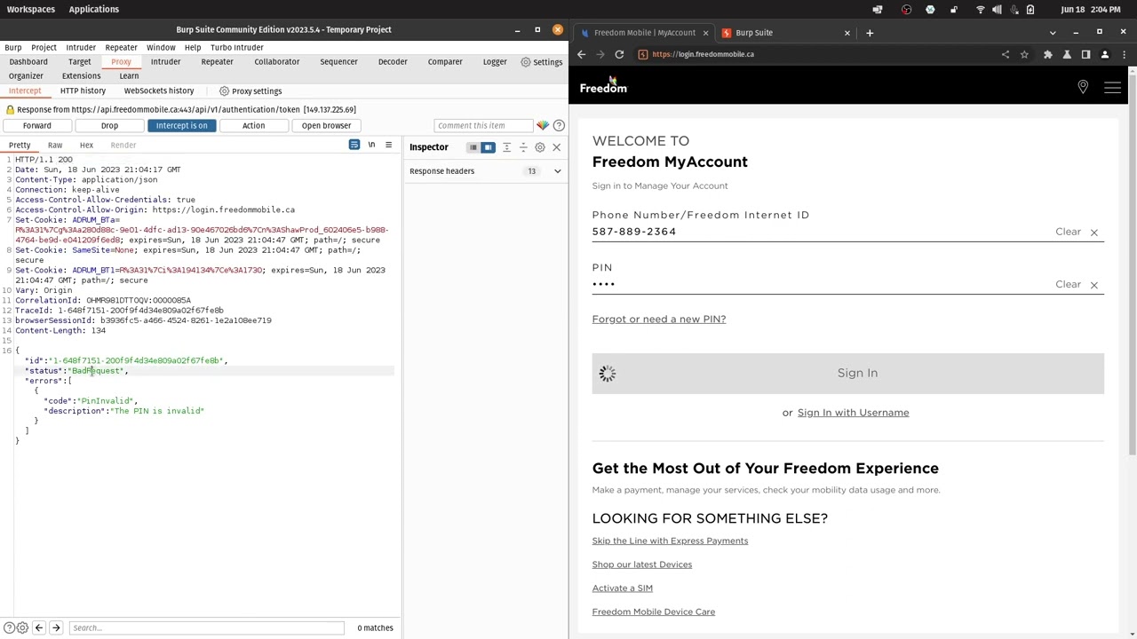 Freedom Mobile pin bypass