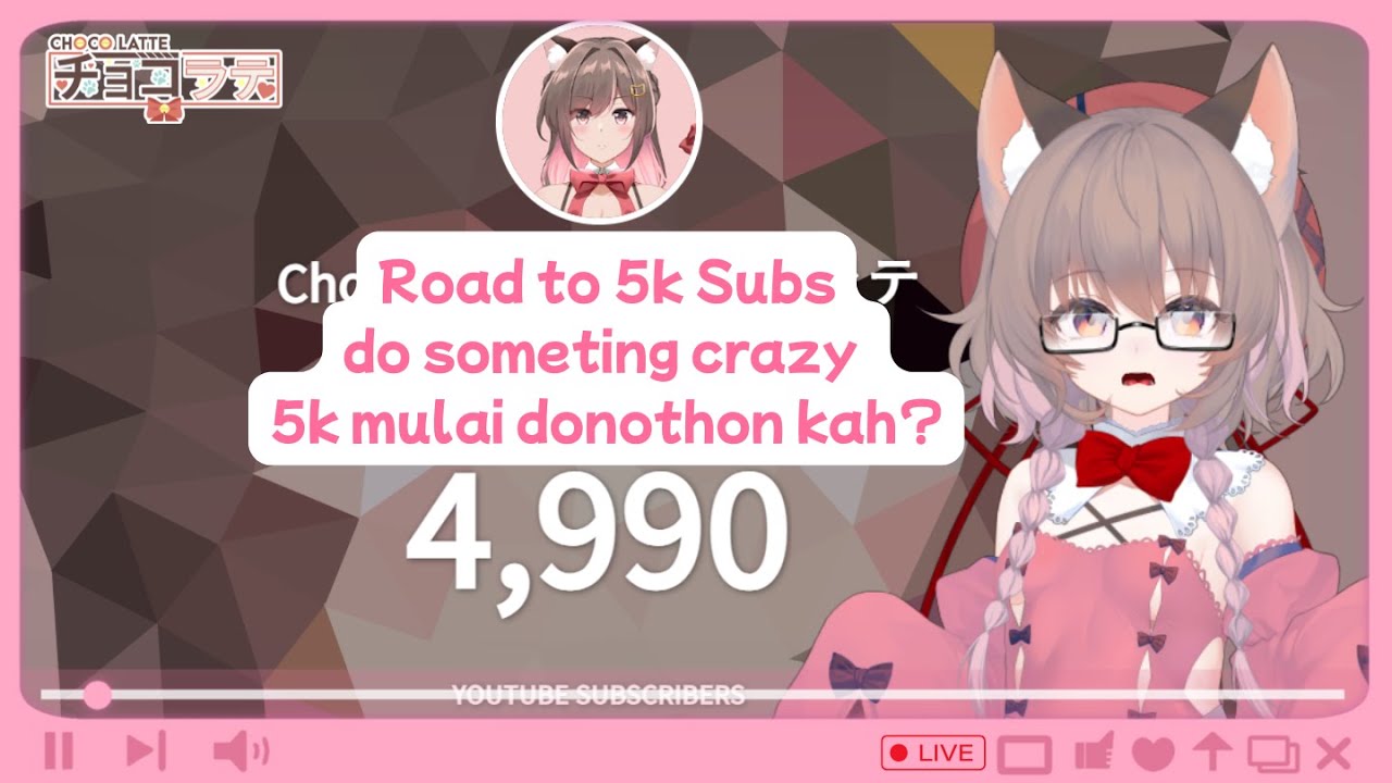 【GUERILLA - Choco Latte Vtuber】stream sampai 5k subs, do someting crazy kah? 5k mulai donothon kah?