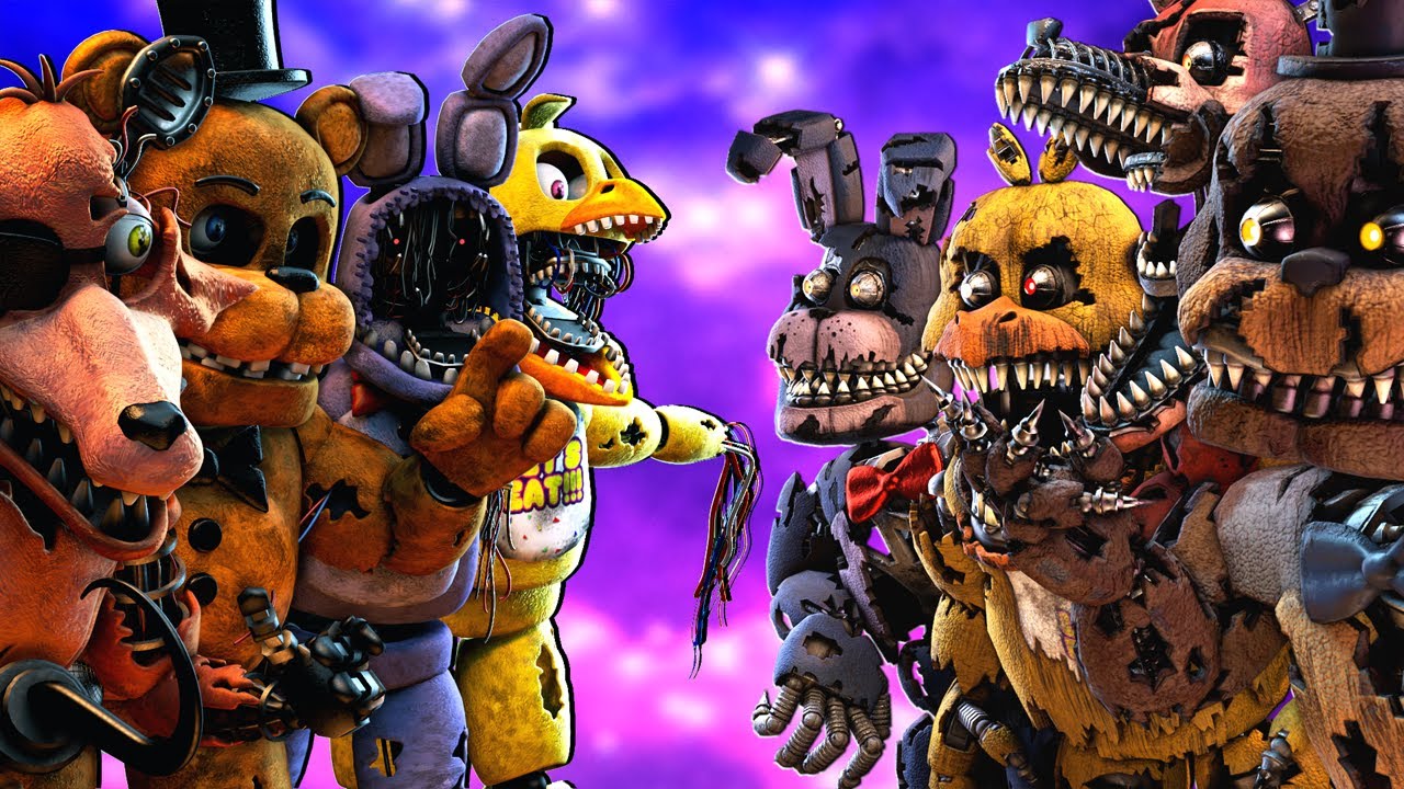 [SFM FNaF] Withered vs Nightmare VR