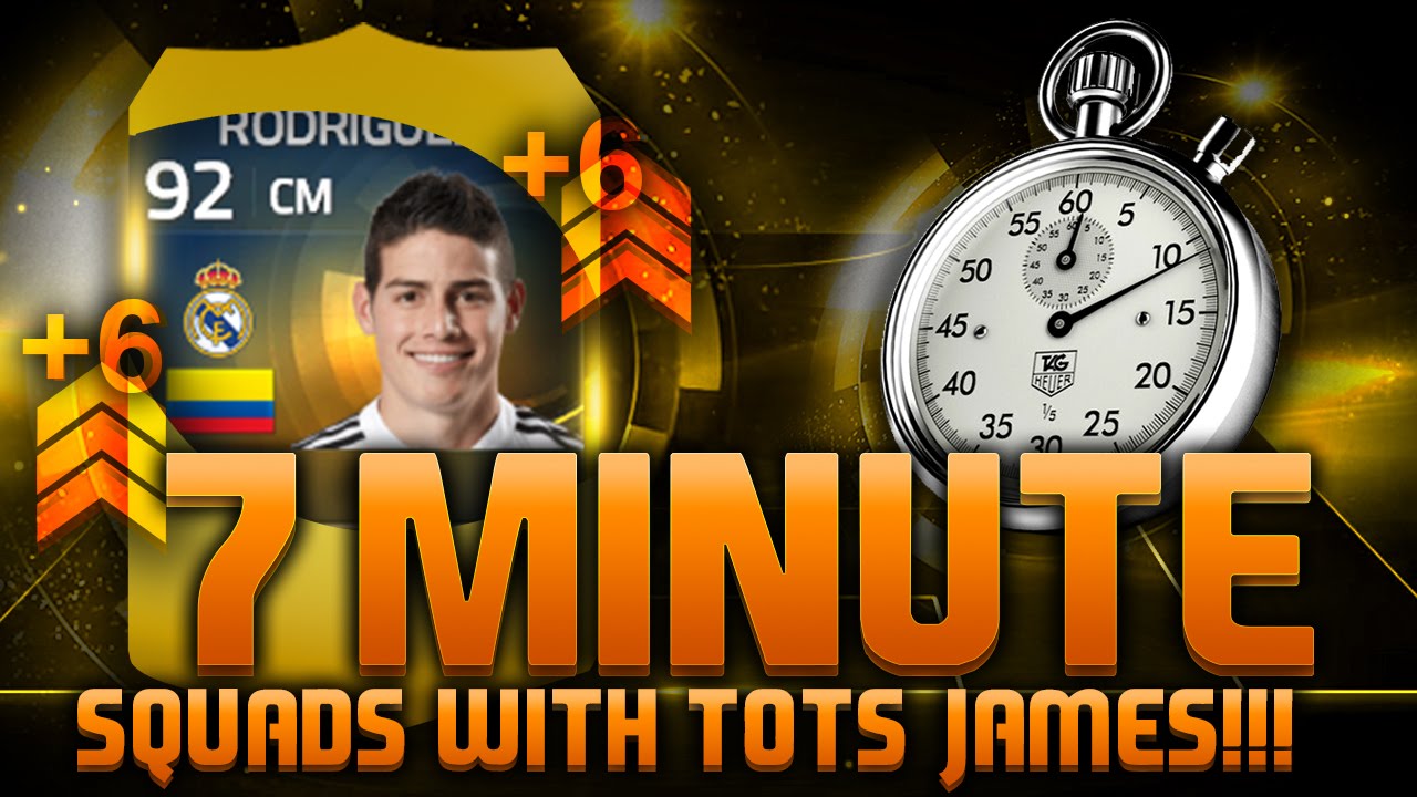 FIFA 15 - 7 MINUTE SQUADS!!! TEAM OF THE SEASON JAMES RODRIGUEZ!!! Fifa 15 Hybrid Squad Builder