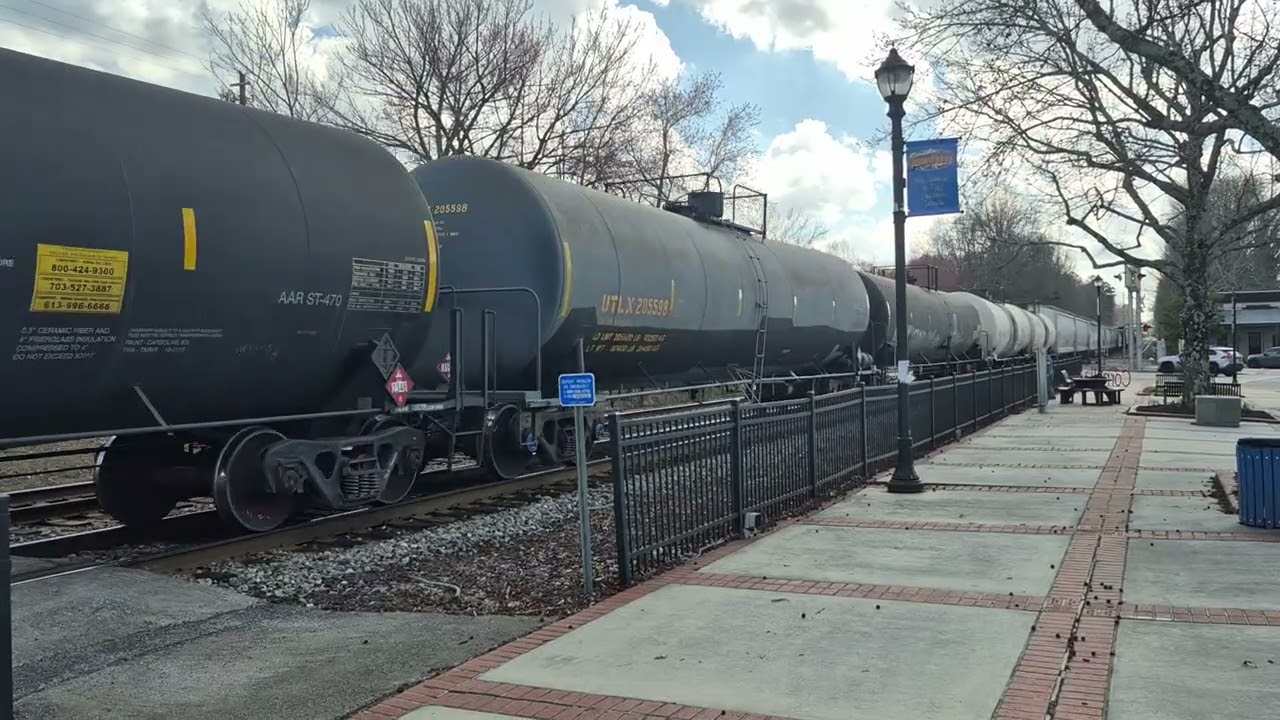 My bro Eric on monstrous 205-car NS 154 climbing thru Cornelia, Ga on 3/5/26