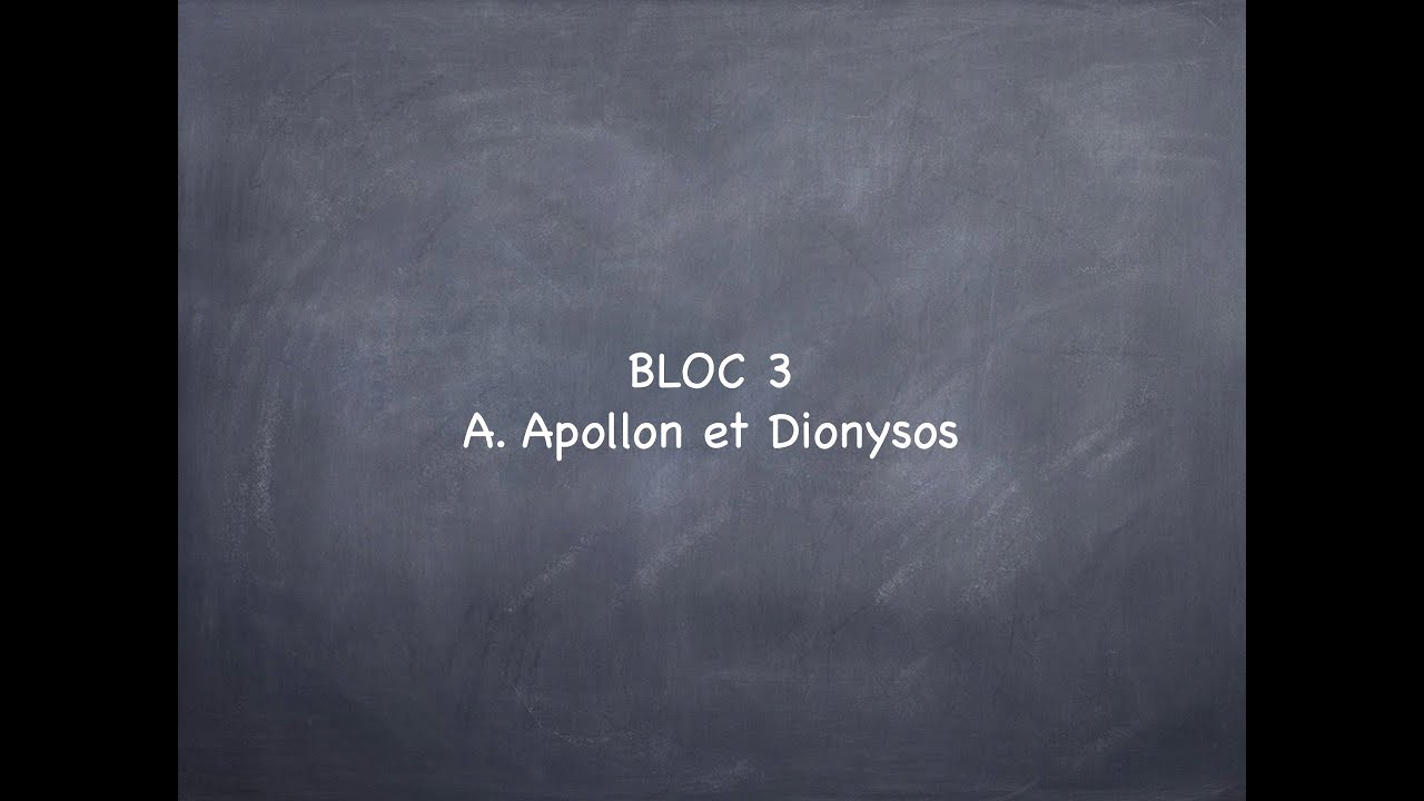 Nietzsche - La naissance de la tragédie - Bloc 3 - Apollon et Dionysos
