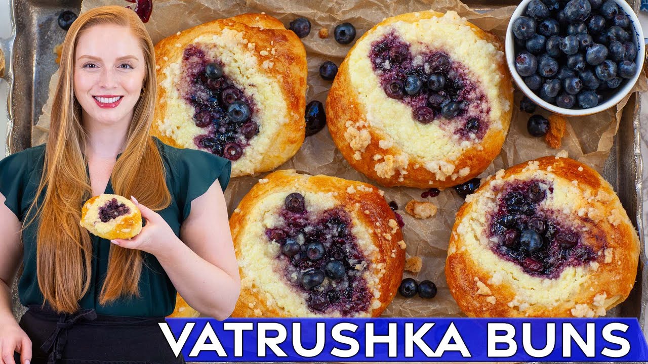 Рецепт ватрушек с черникой и сыром — украинская выпечка