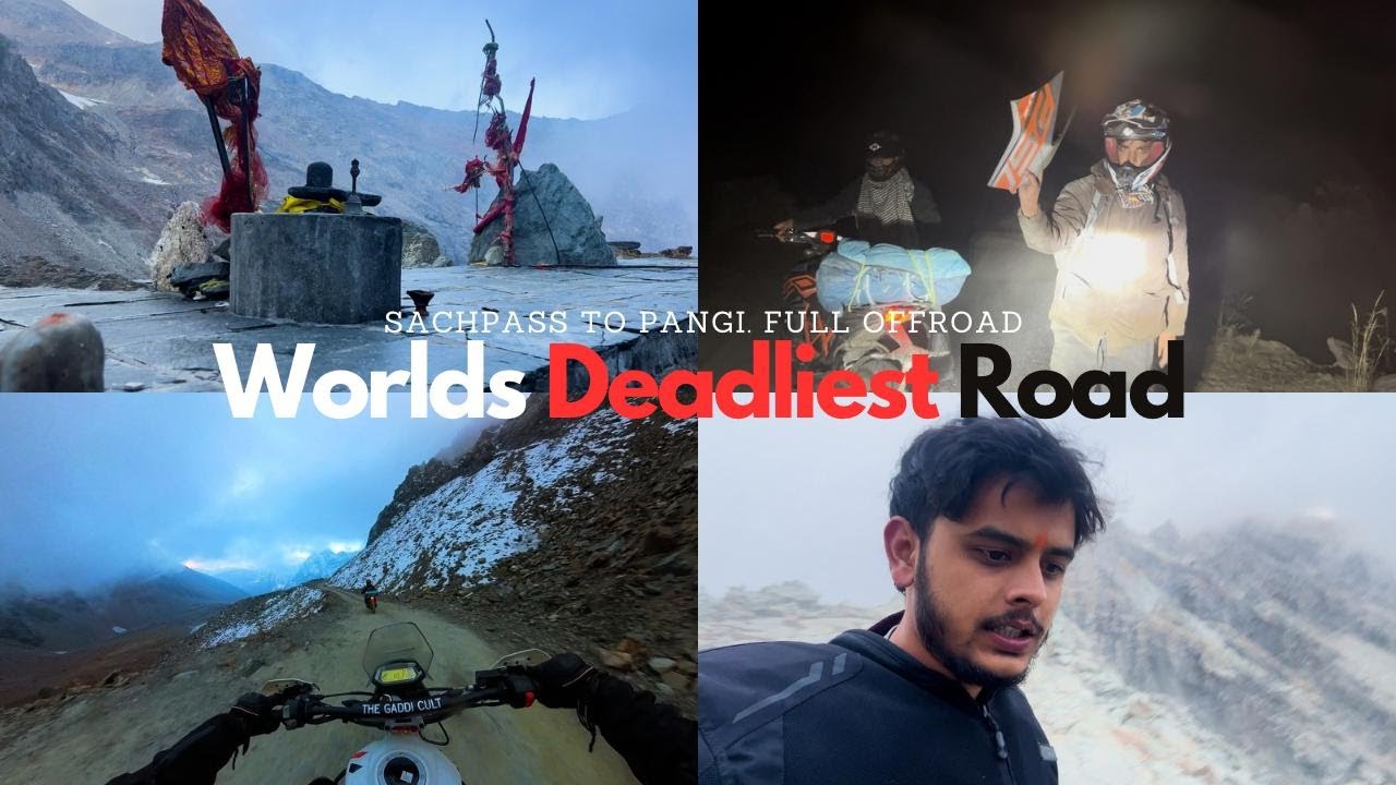 Riding on worlds deadliest road and had a crash on day 1 ( Sach pass to Pangi)