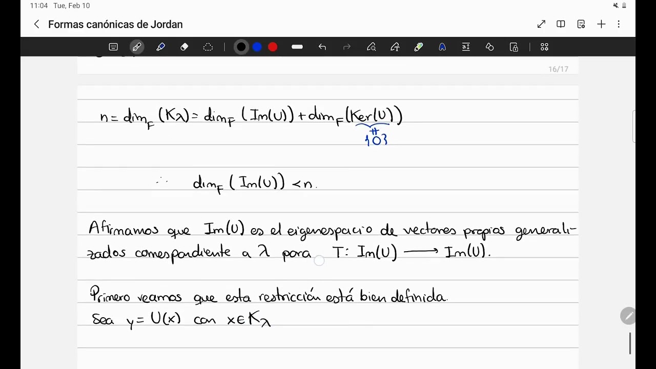 Existencia de una base para el eigenespacio propio generalizado