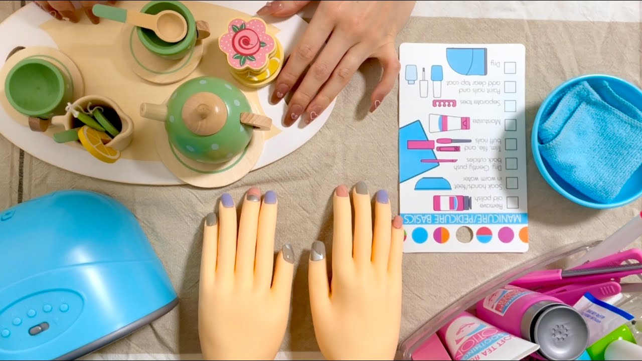 [Toy ASMR]🍵Soft Spoken Nail Care ASMR с деревянным чаем💅| Ролевая игра ASMR | Soft Spoken