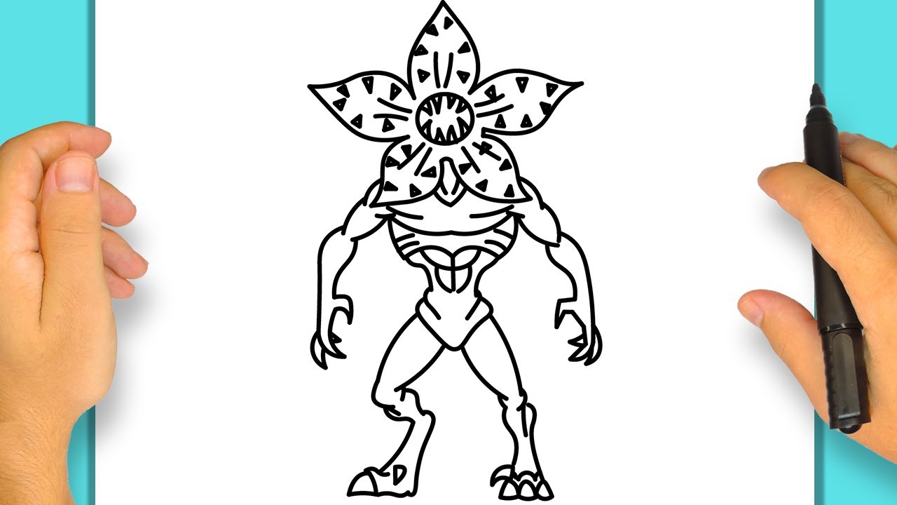 Cómo Dibujar al Demogorgon de Stranger Things | Paso a Paso Simple y Fácil