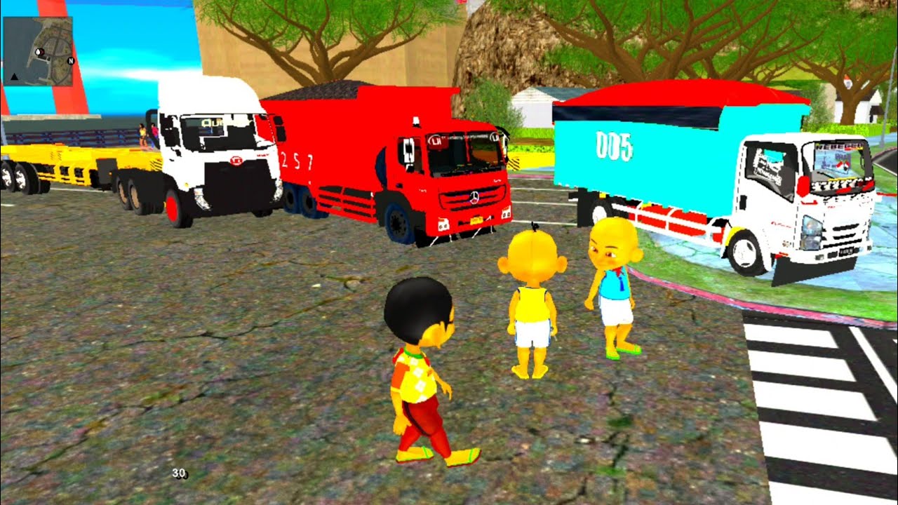 Upin & ipin coba Semua Truk Oleng Ehsan , Fizzy ditinggalin 🤣😂 Dunia Oyya