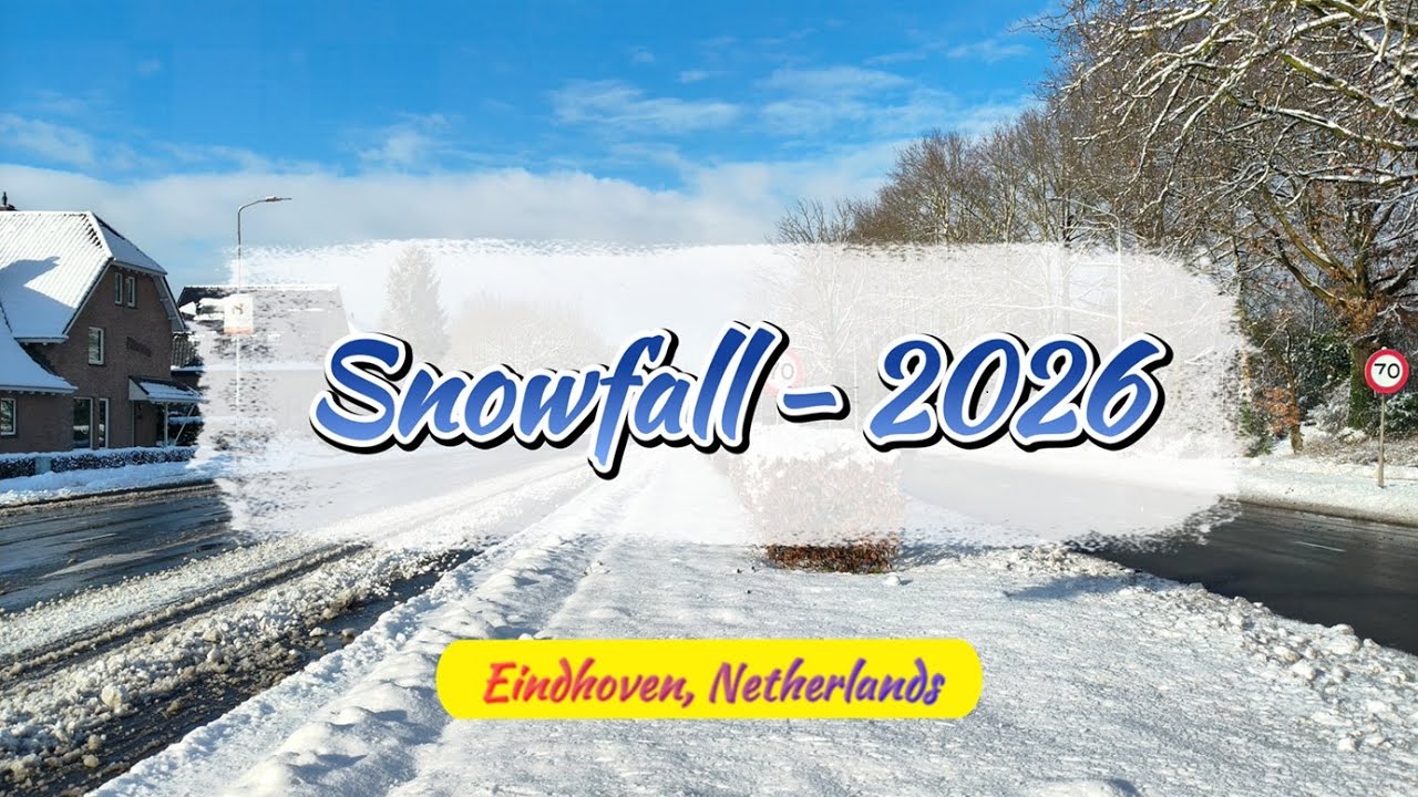 Netherlands Snowfall - 2026 ❄️ | Eindhoven | Kerkdorp Acht | Dutch Winter