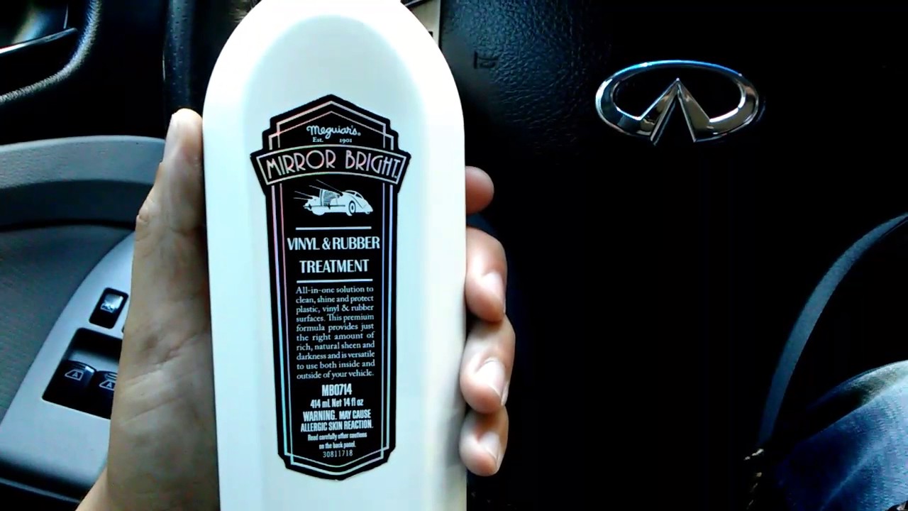 (NEW) Meguiars mirror bright vinyl & rubber treatment