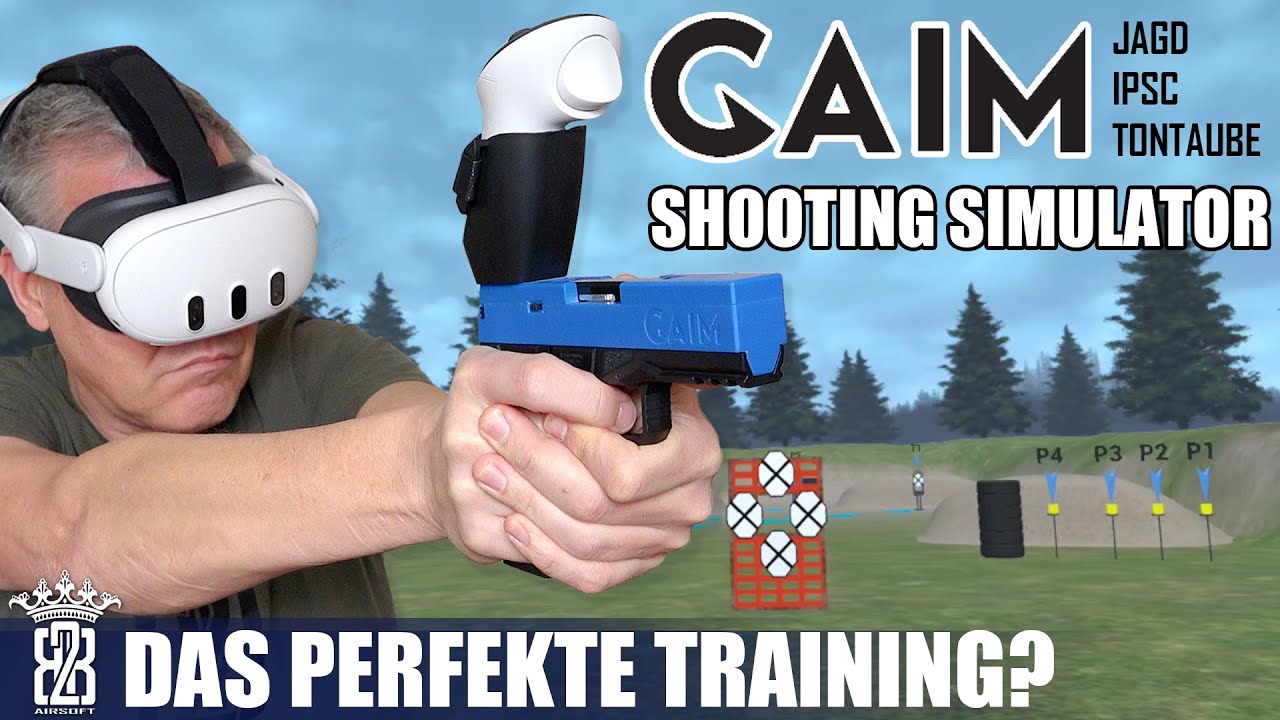 GAIM VR Shooting Simulator Jagd, IPSC, Tontaube trainieren META Quest