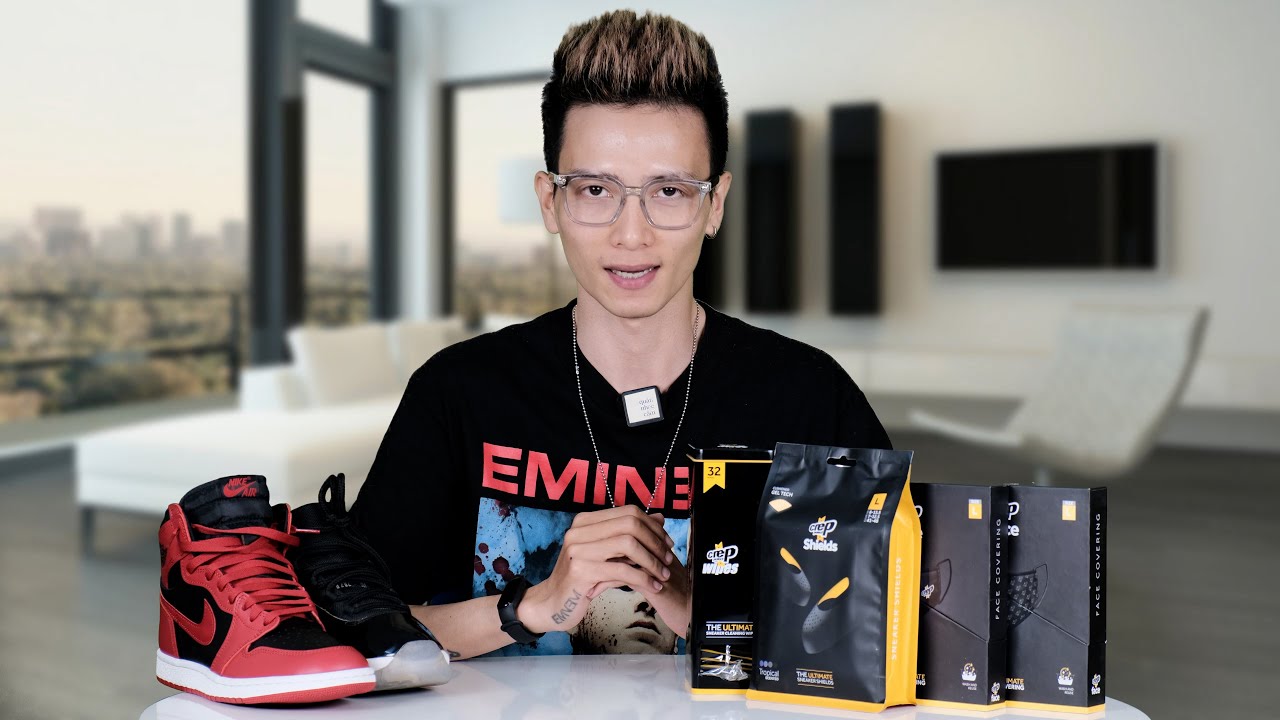 MỚI : Crep Protect Sneaker Shields chống gãy mũi giày ; khẩu trang Crep ; hộp Wipes 32 miếng