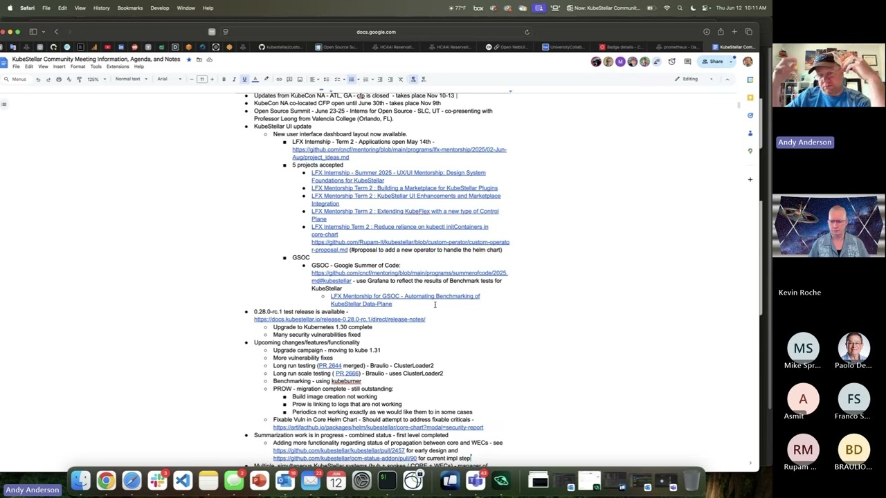 KubeStellar Community Meeting, June 12 2025 (Intern Project Review, 0.28.0-rc.1 test release)