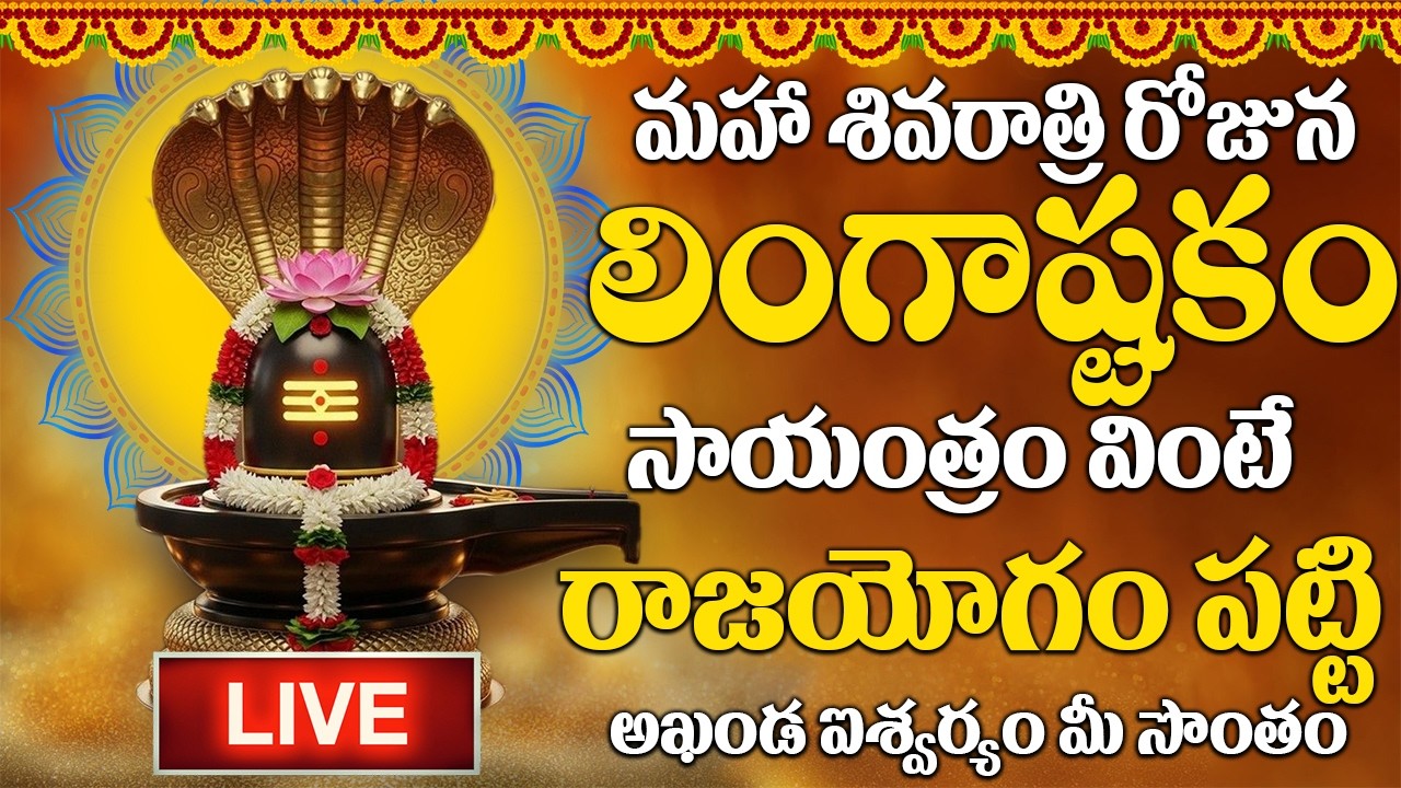 LIVE :మహాశివరాత్రి లింగాష్టకం పాట వింటే శివానుగ్రహంతో మీ ఇంట్లో సిరిసంపదలు కురుస్తాయి | #shivaratri