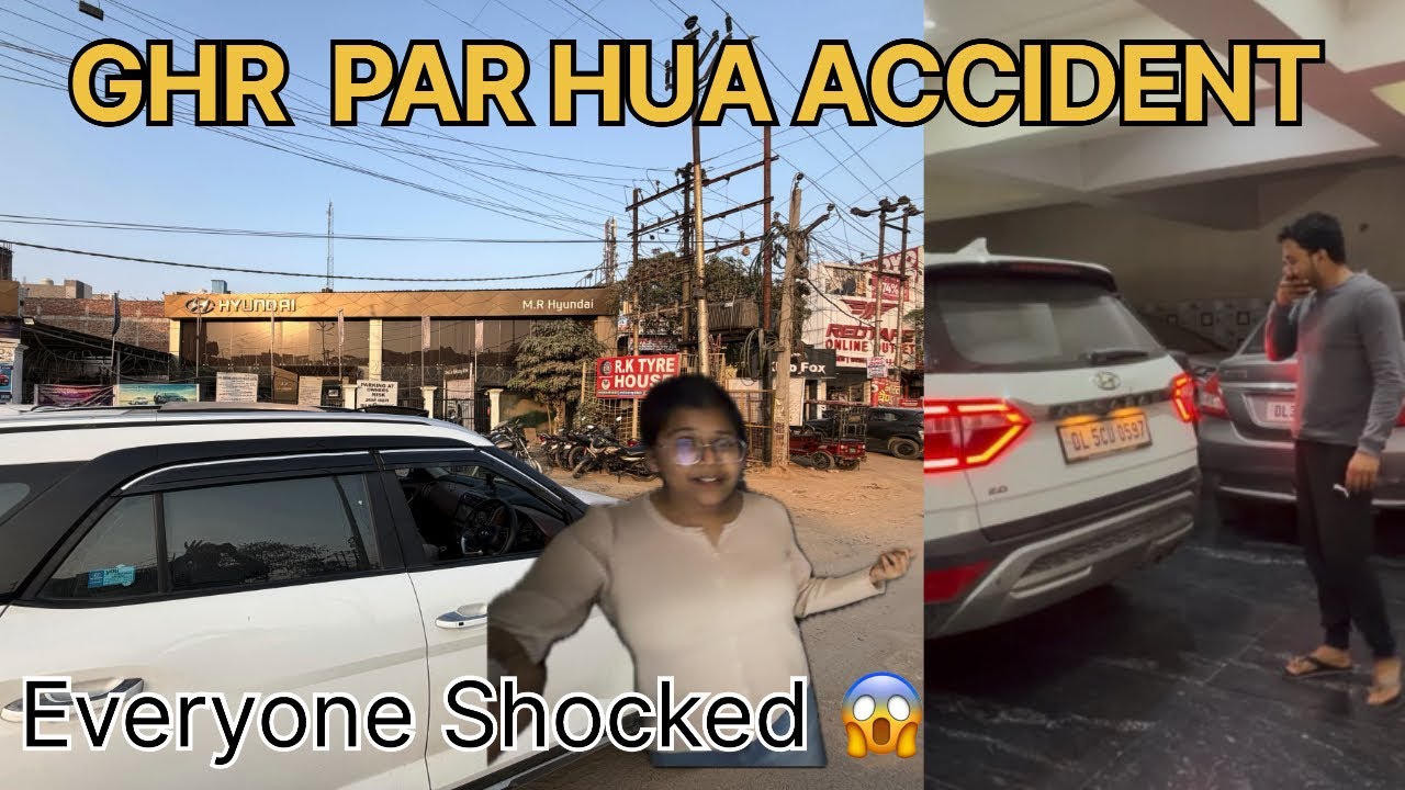 Meerut se aaye ghr🏡 hua apni car ka accident😭💔 @PranshuuGautam 