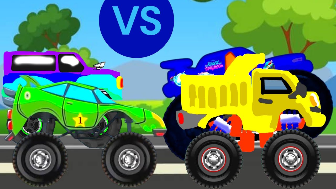 Monster Trucks VS Monster Trucks | Cars Racing Videos 