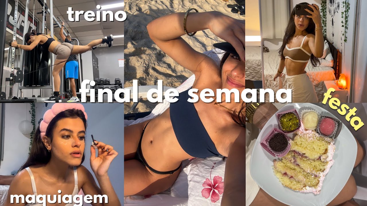 meu final de semana | rotina, treino, praia 🌟💋🌊