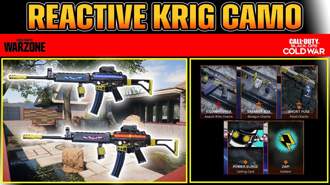 REACTIVE KRIG CAMO | Power Surge Reactive Bundle Review | Cold War and Warzone