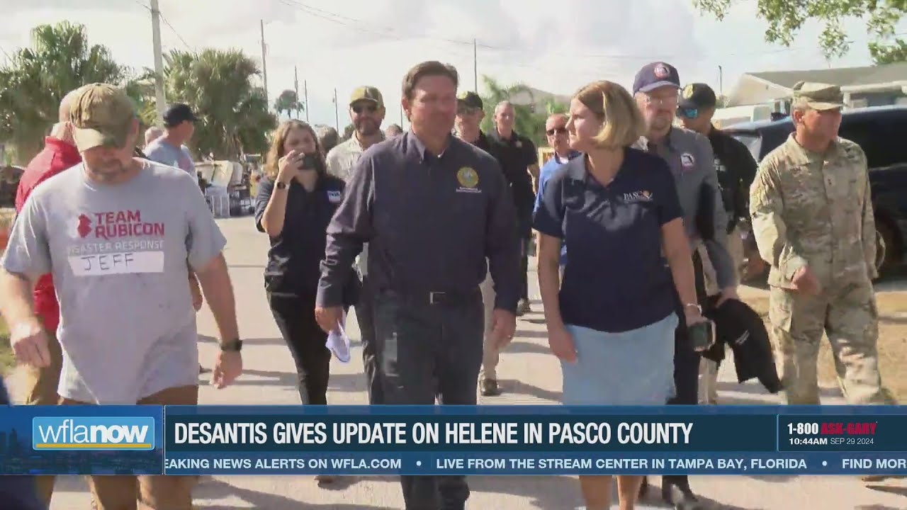 Gov. Ron DeSantis gives update on Hurricane Helene in Pasco County