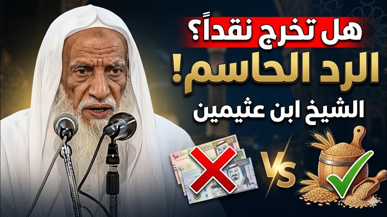 هل تخرج زكاة الفطر نقداً ؟ الرد حاسم من الشيخ إبن عثيمين 