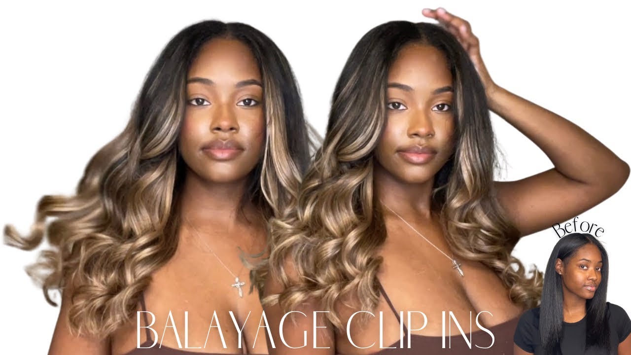 The Best Way To Blend & Style Balayage Clip Ins With Black Natural Hair!! | Curls Queen