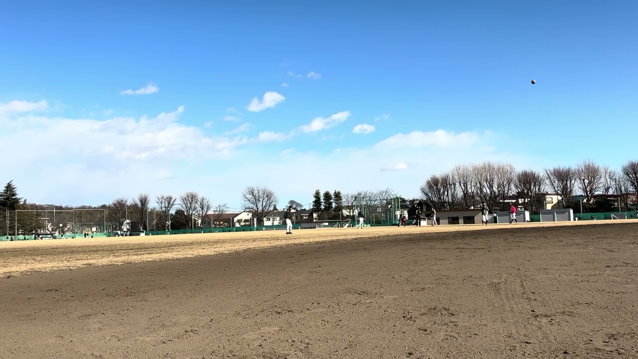 外野ノック(2026/1/25 no.5 三鷹野球練習チーム練習会)