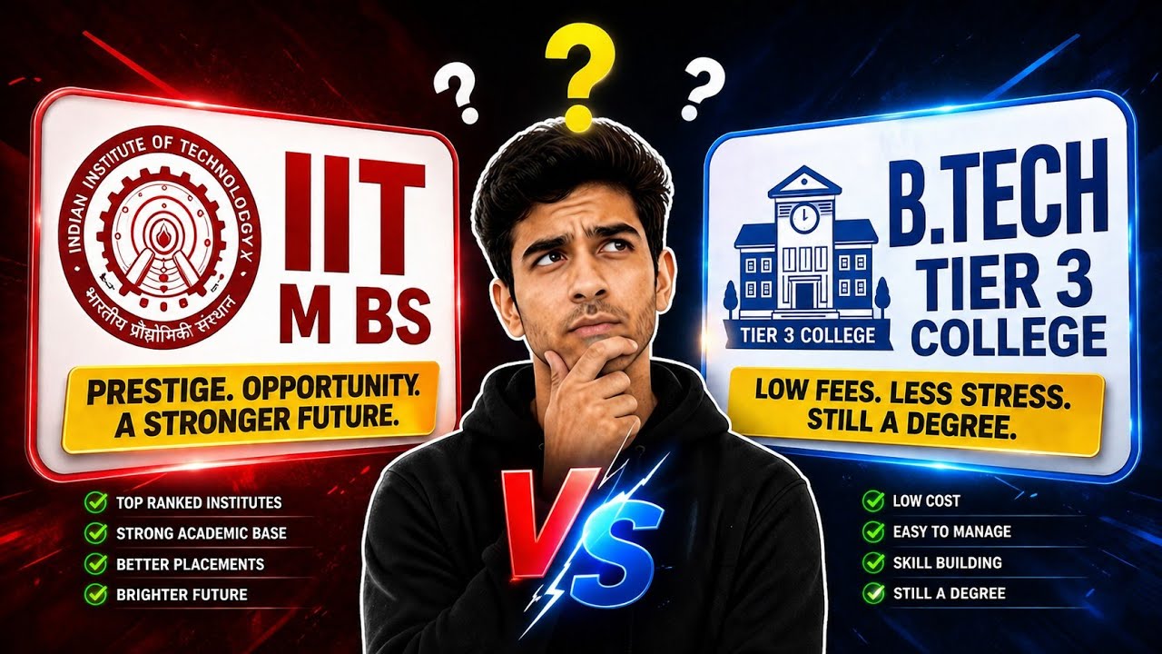 IITM BS vs Tier-3 BTech – Real Difference | Career, Skills, Salary, Placements Explained